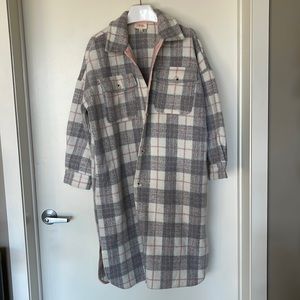 Anthropologie Plaid Shirt Jacket